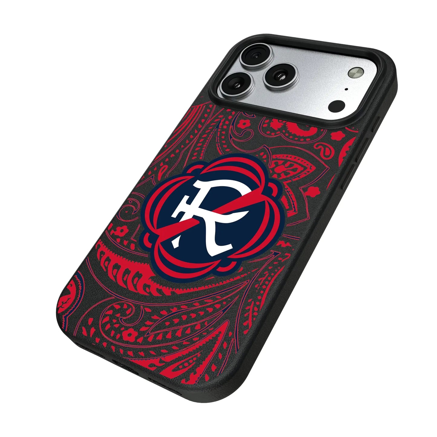 New England Revolution Paisley MagSafe Compatible Phone Case for Apple iPhone