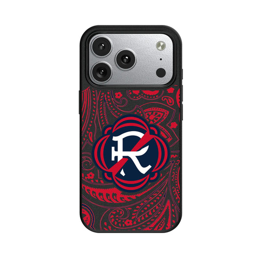 New England Revolution Paisley MagSafe Compatible Phone Case for Apple iPhone
