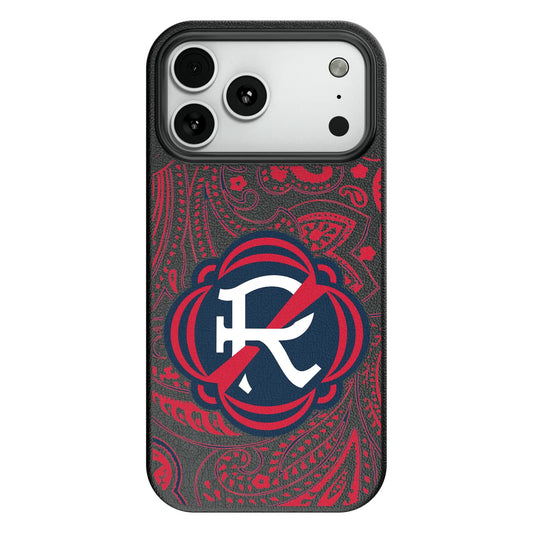 New England Revolution Paisley MagSafe Compatible Phone Case for Apple iPhone