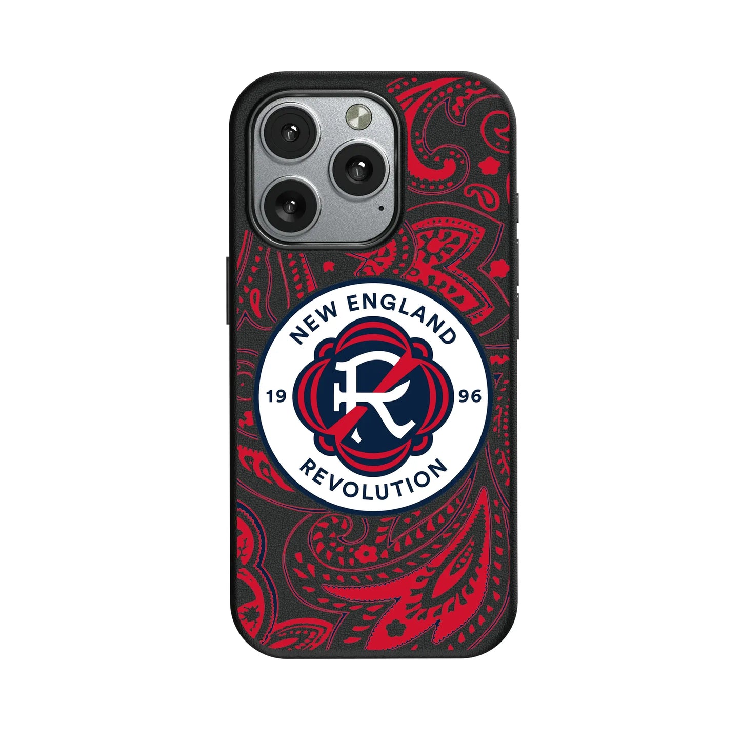 New England Revolution Paisley MagSafe Compatible Phone Case for Apple iPhone
