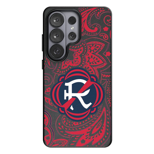 New England Revolution Paisley MagSafe Compatible Phone Case for Samsung Galaxy