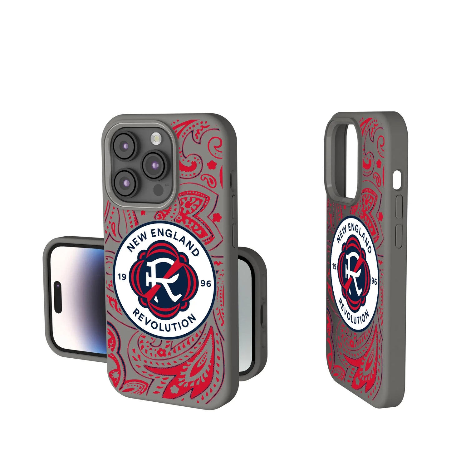 New England Revolution Paisley Soft Touch Phone Case for Apple iPhone