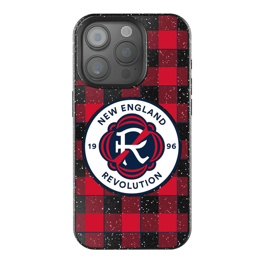 New England Revolution Plaid Black Bling Phone Case for Apple iPhone