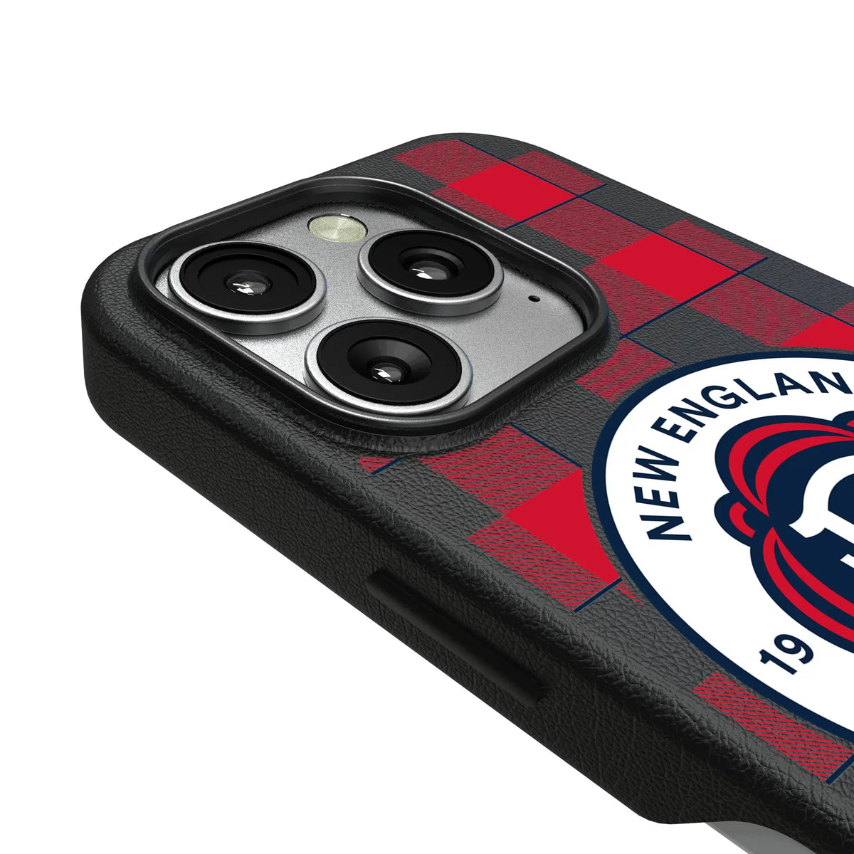 New England Revolution Plaid MagSafe Compatible Phone Case for Apple iPhone