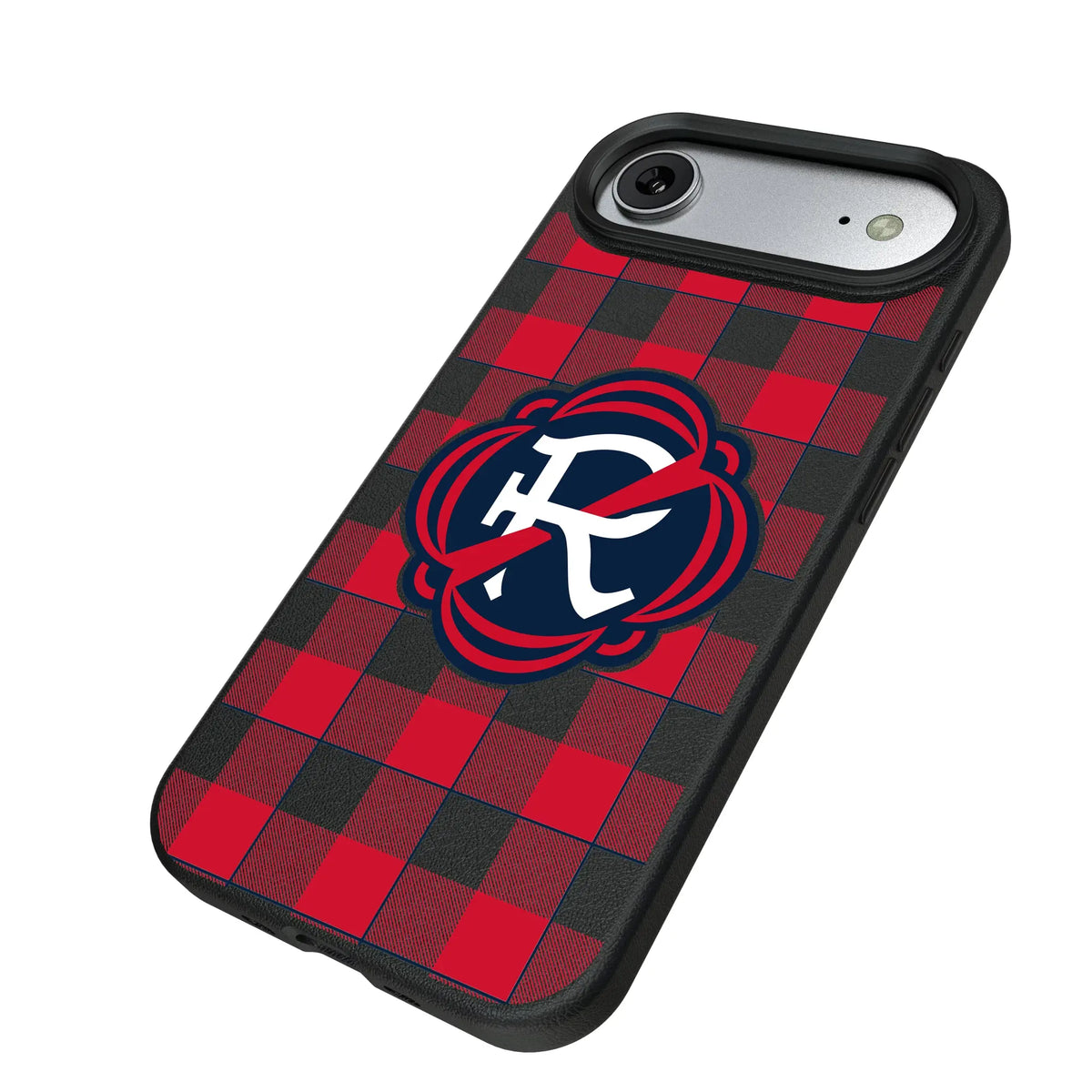 New England Revolution Plaid MagSafe Compatible Phone Case for Apple iPhone