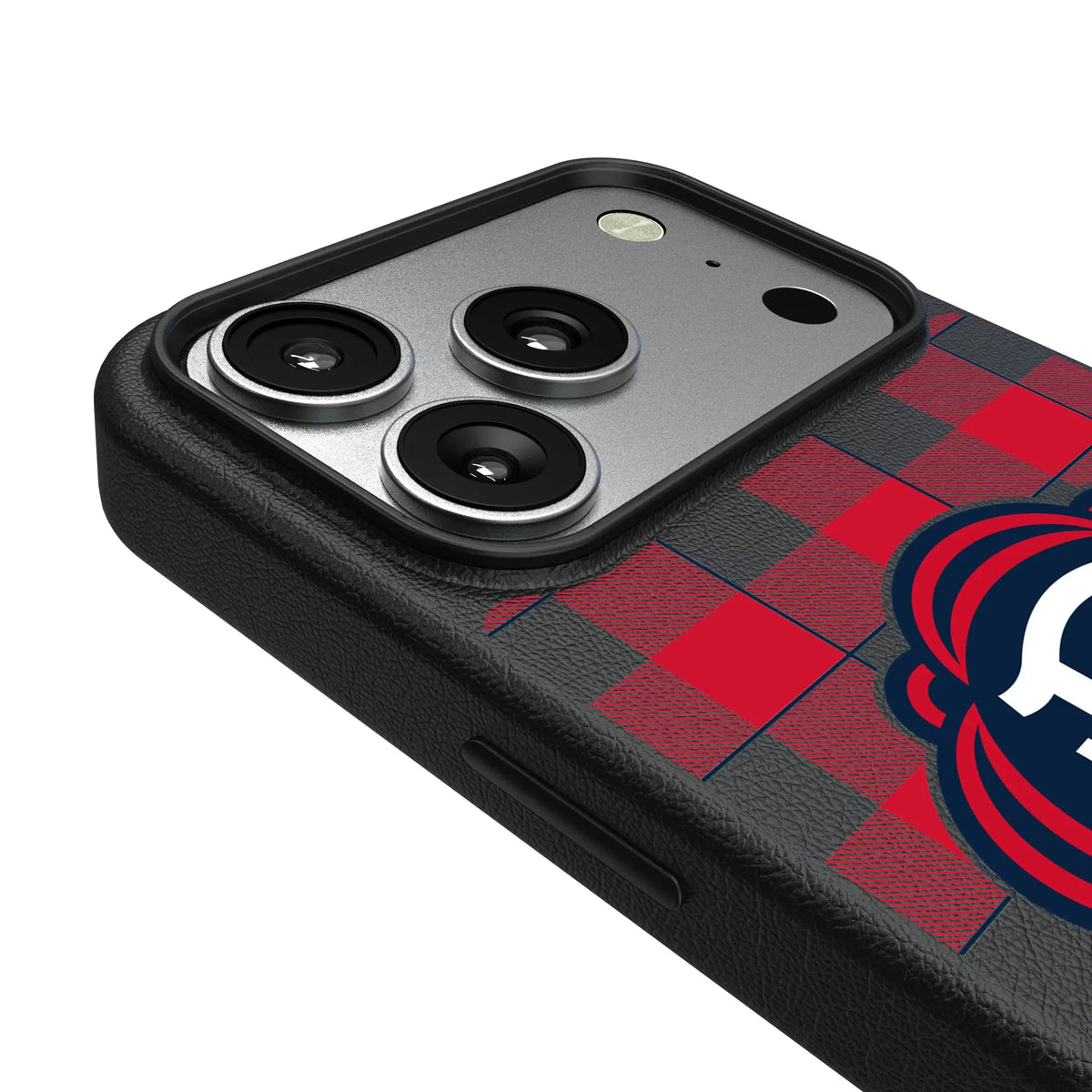 New England Revolution Plaid MagSafe Compatible Phone Case for Apple iPhone