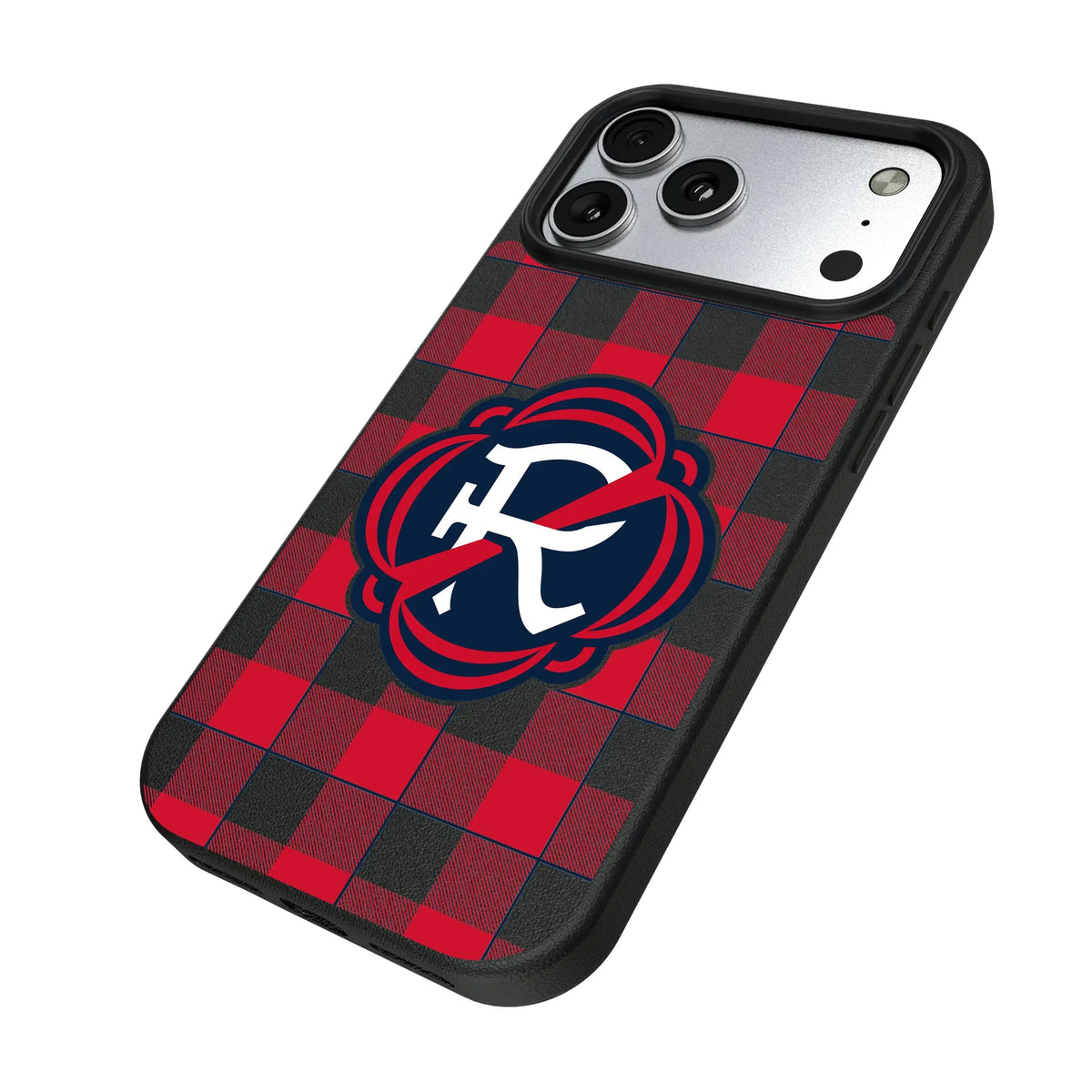 New England Revolution Plaid MagSafe Compatible Phone Case for Apple iPhone