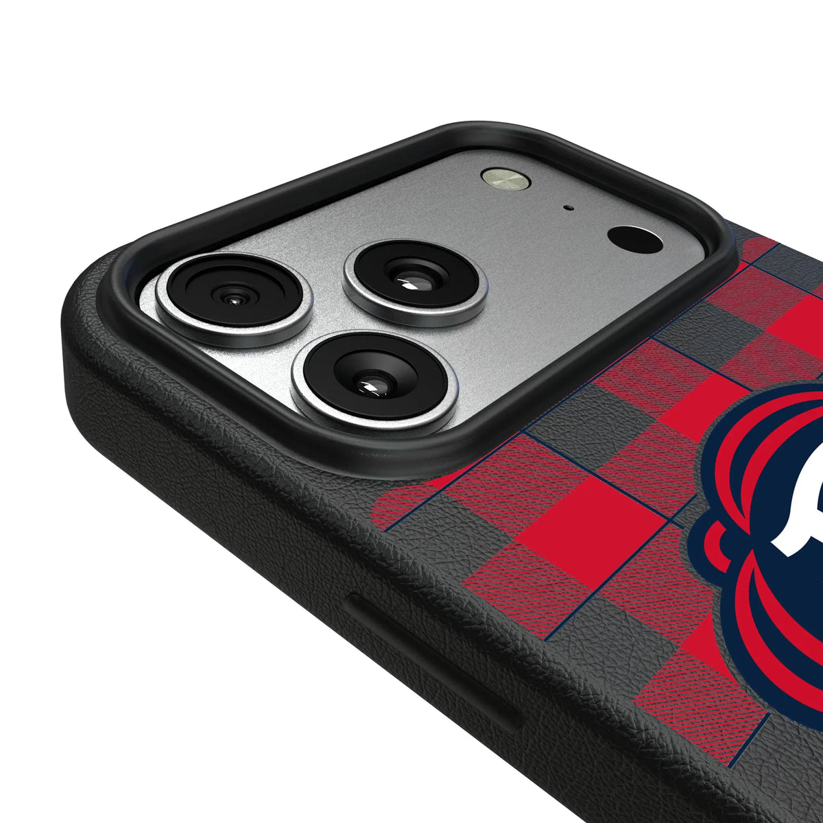 New England Revolution Plaid MagSafe Compatible Phone Case for Apple iPhone
