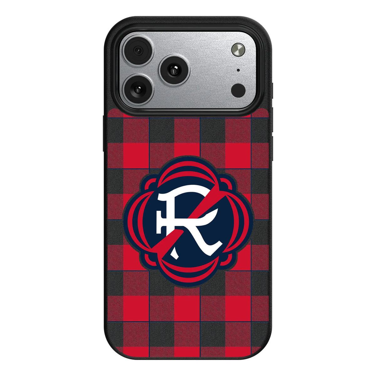 New England Revolution Plaid MagSafe Compatible Phone Case for Apple iPhone