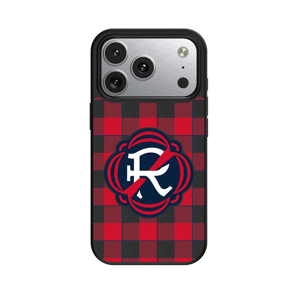 New England Revolution Plaid MagSafe Compatible Phone Case for Apple iPhone