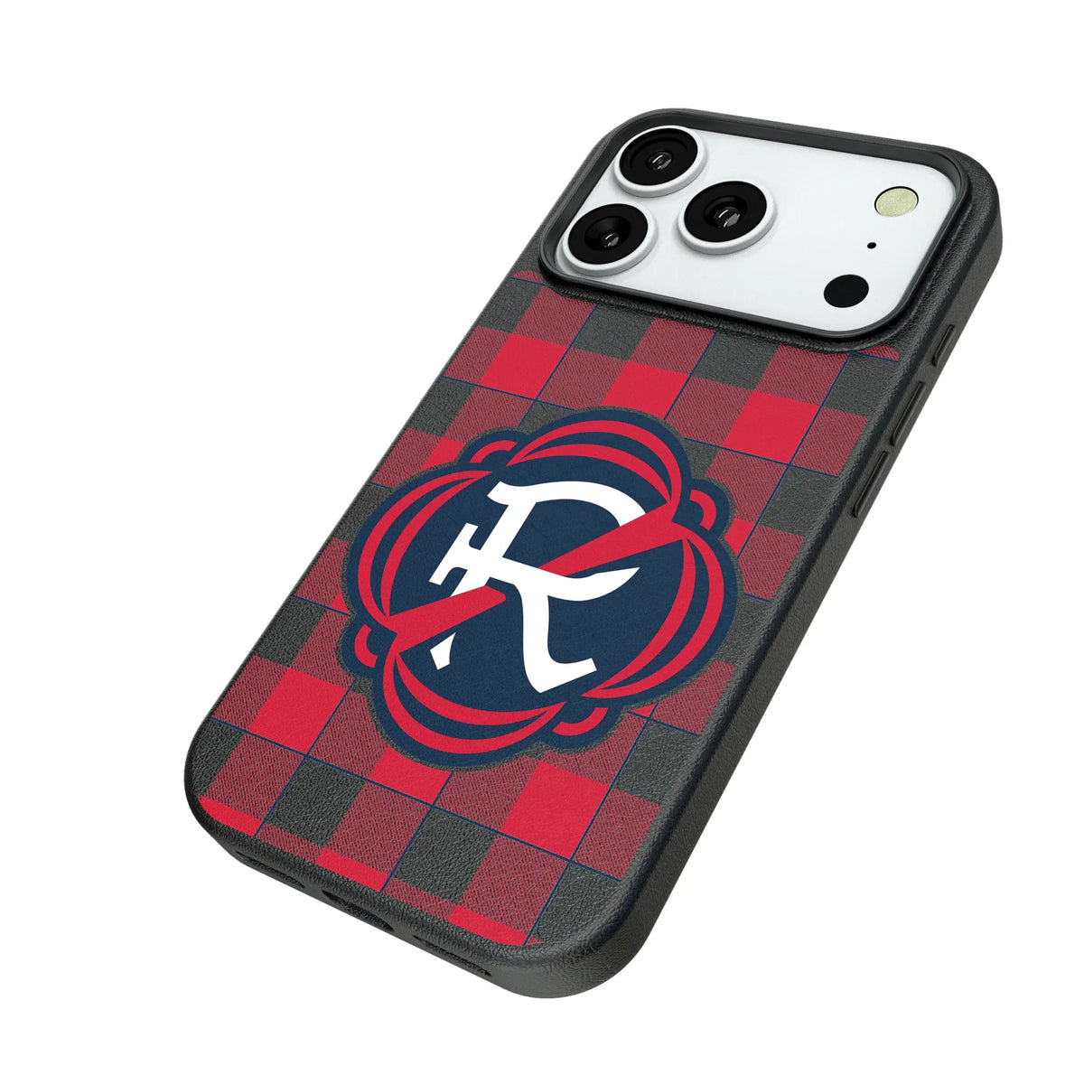 New England Revolution Plaid MagSafe Compatible Phone Case for Apple iPhone