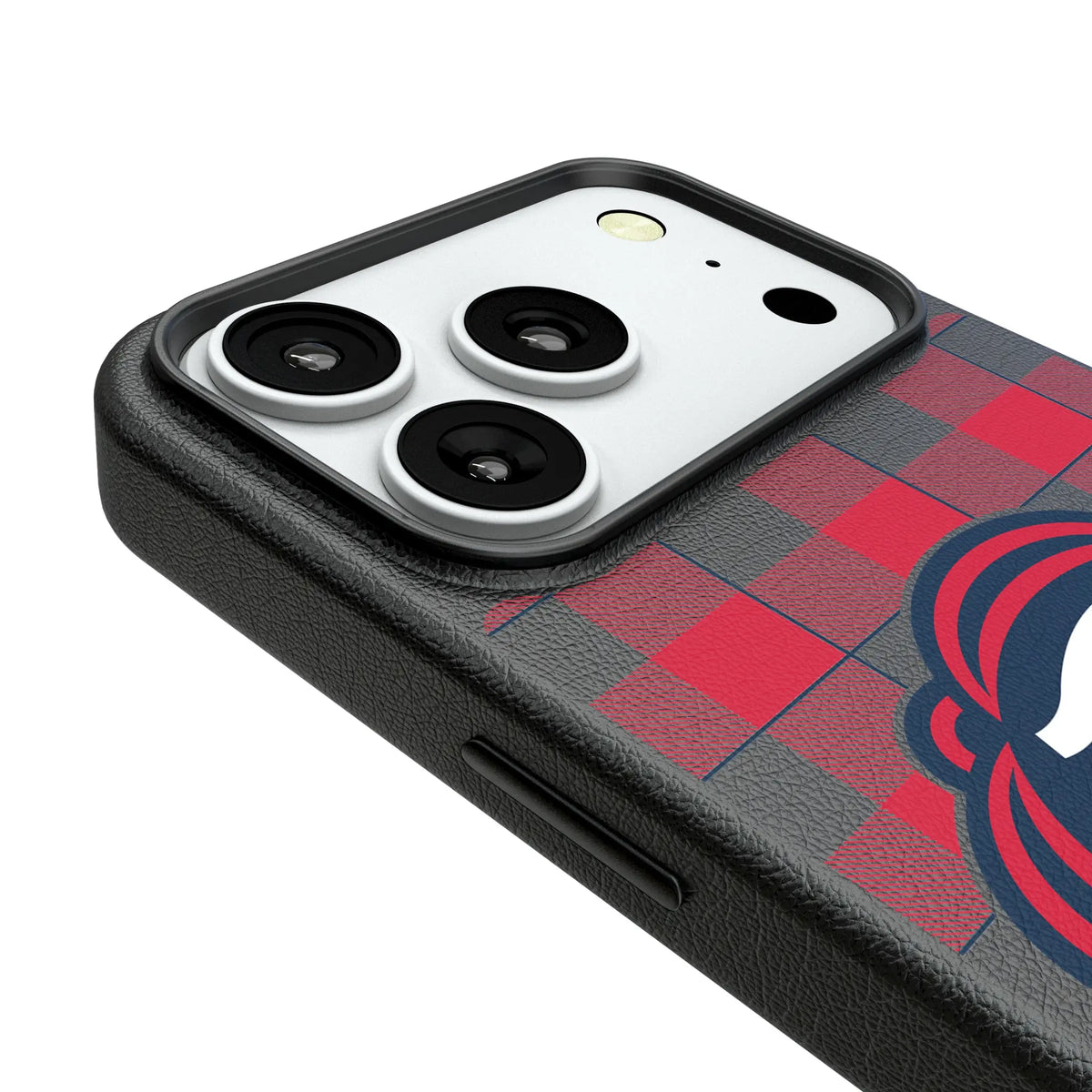 New England Revolution Plaid MagSafe Compatible Phone Case for Apple iPhone