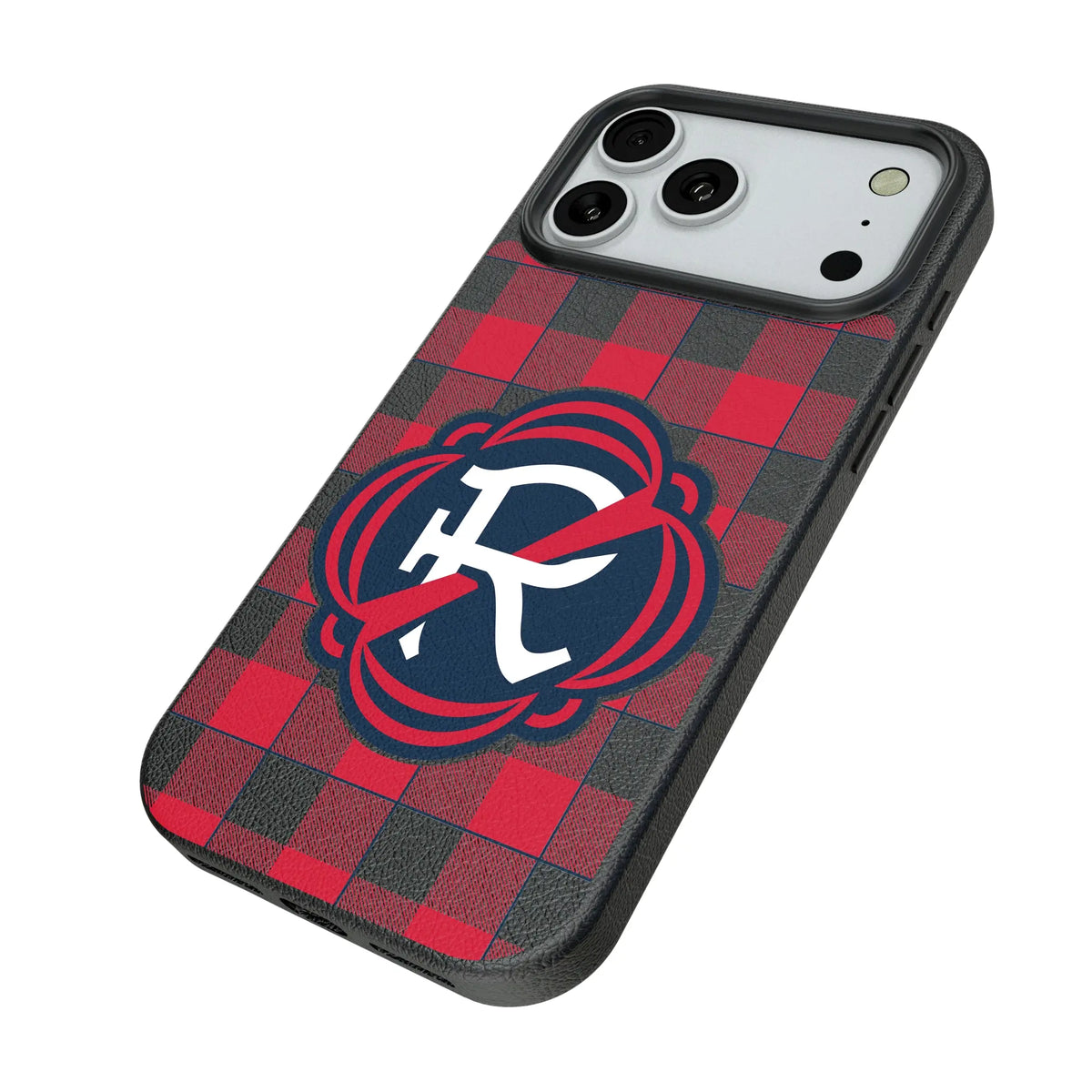 New England Revolution Plaid MagSafe Compatible Phone Case for Apple iPhone
