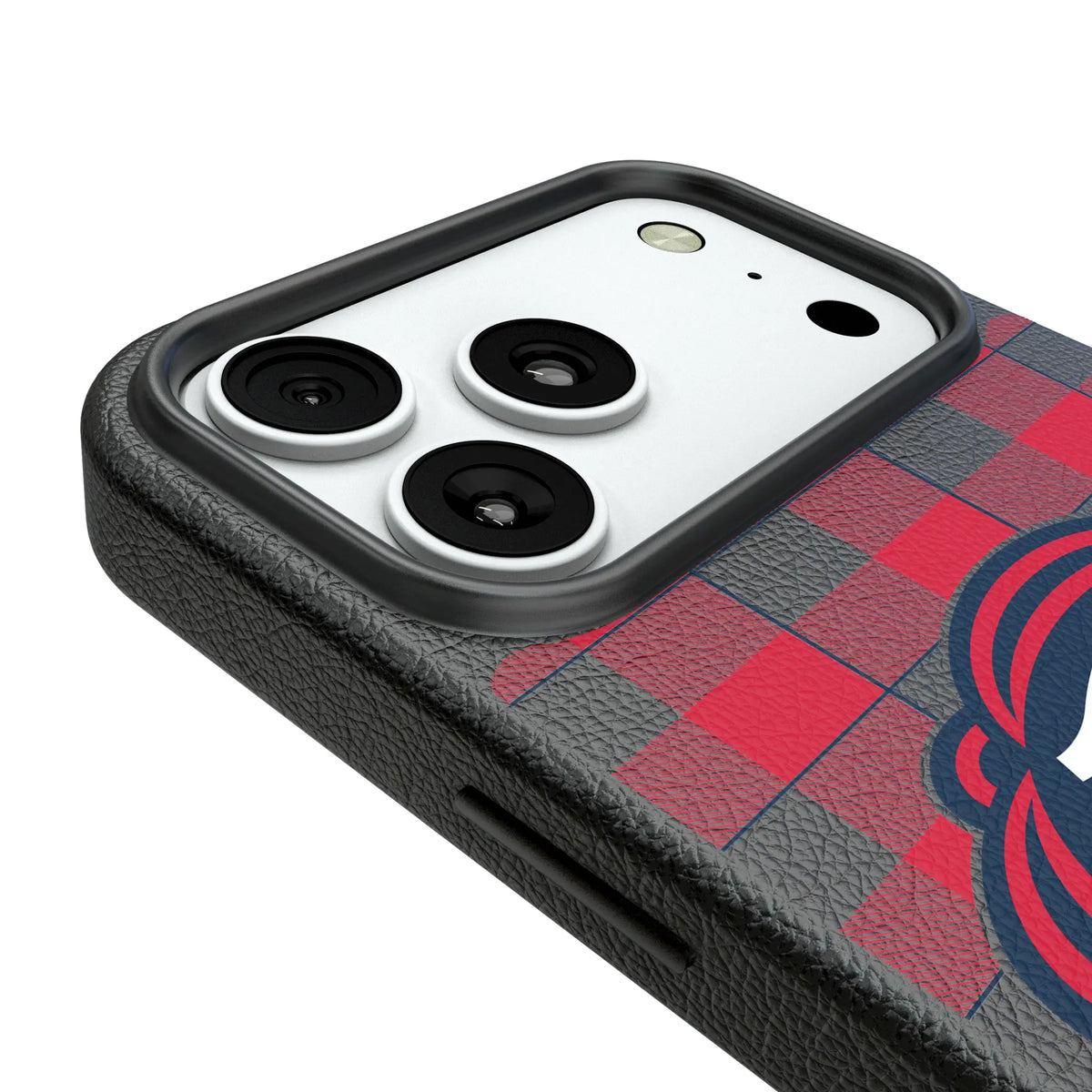New England Revolution Plaid MagSafe Compatible Phone Case for Apple iPhone