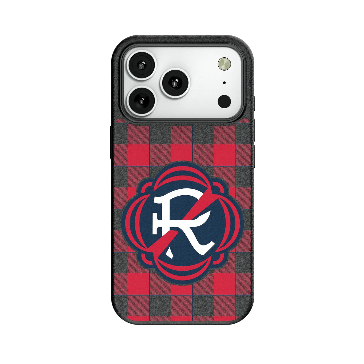 New England Revolution Plaid MagSafe Compatible Phone Case for Apple iPhone