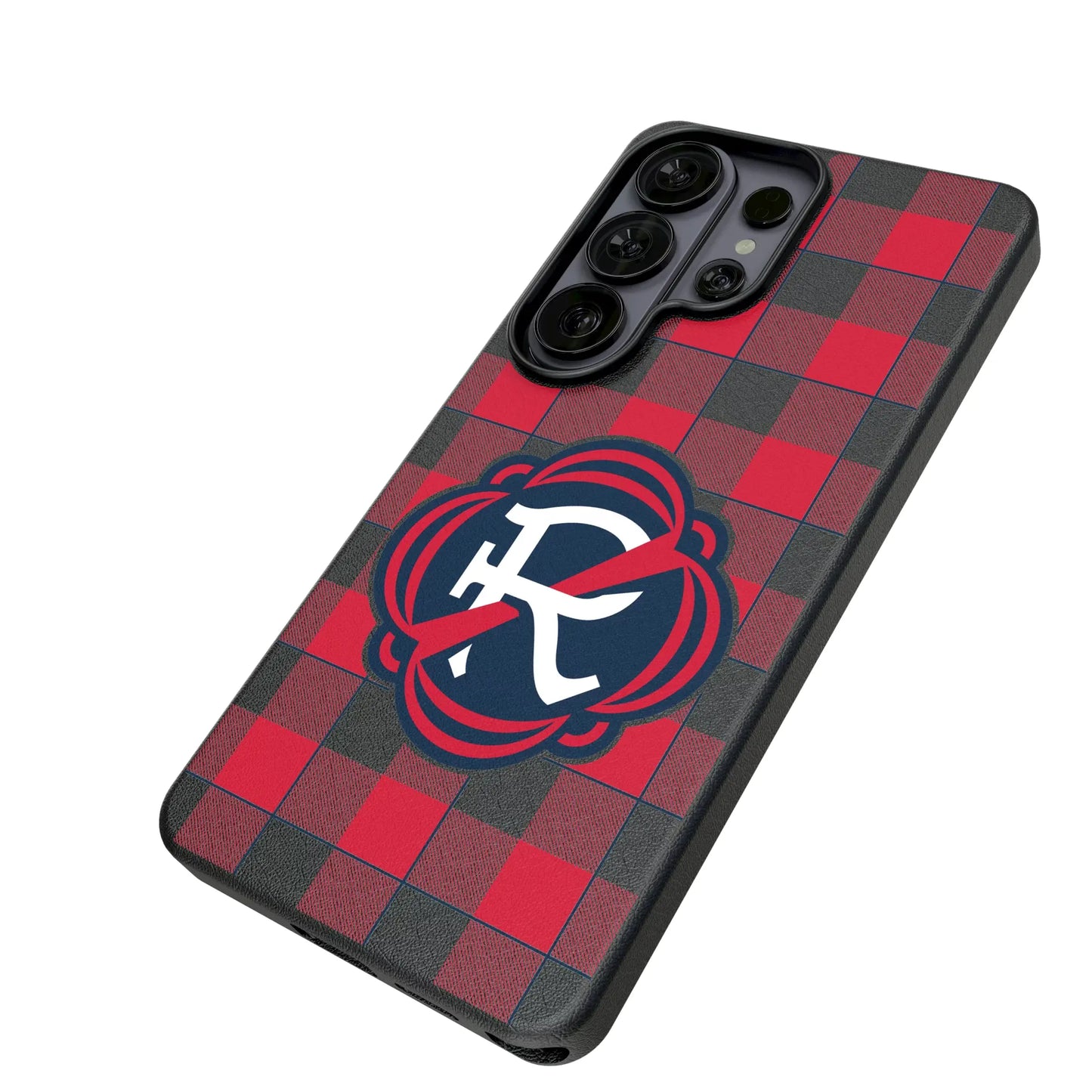 New England Revolution Plaid MagSafe Compatible Phone Case for Samsung Galaxy
