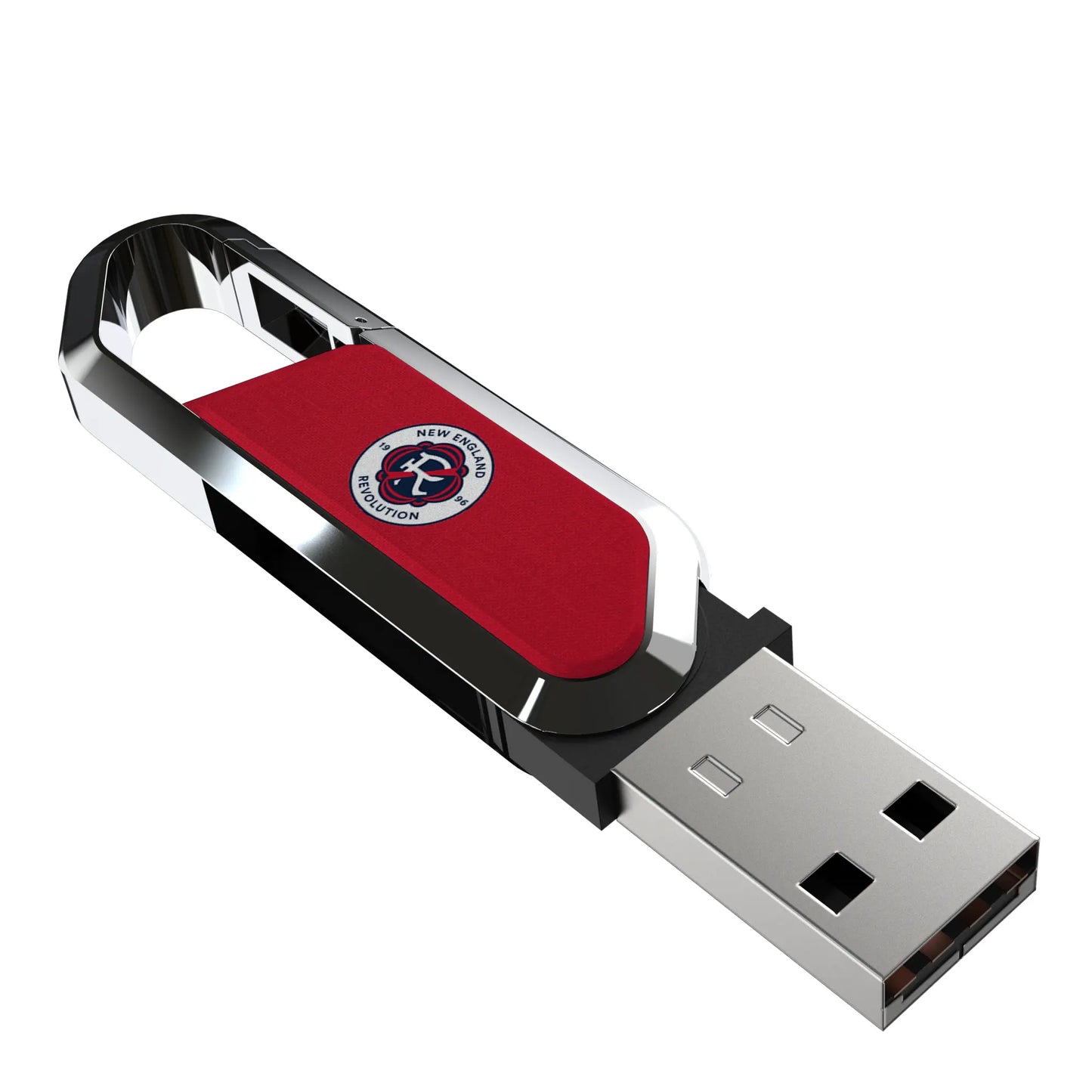 New England Revolution Solid USB 64GB Clip Style Flash Drive