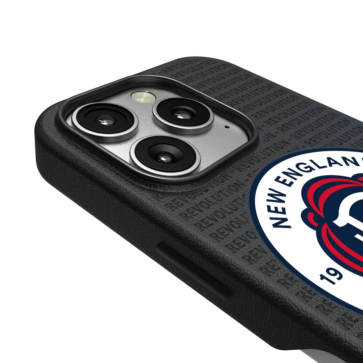 New England Revolution Text Backdrop MagSafe Compatible Phone Case for Apple iPhone