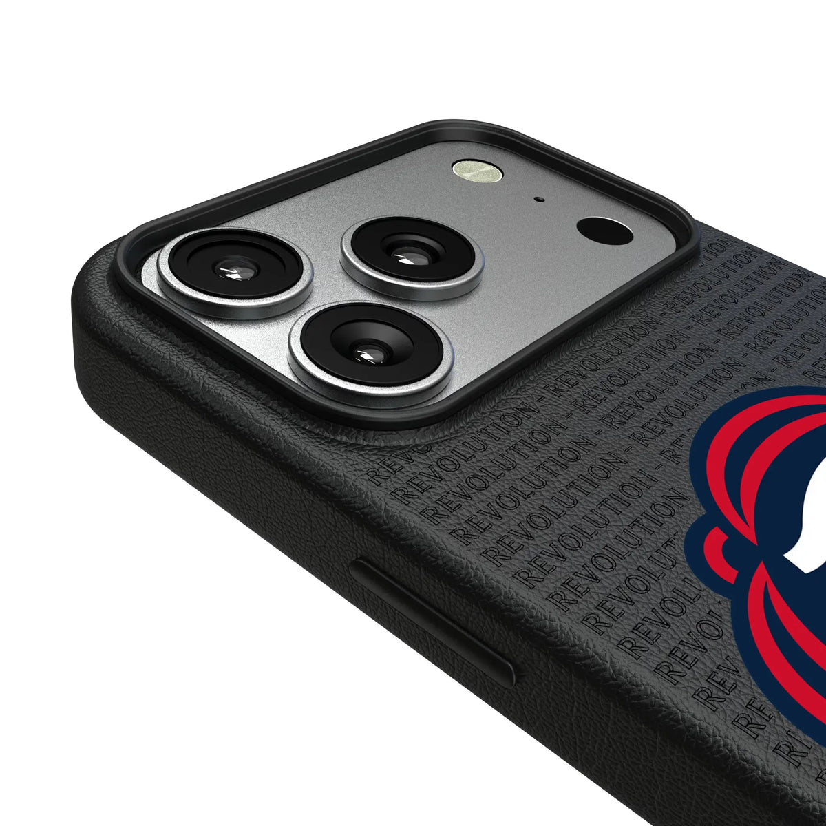 New England Revolution Text Backdrop MagSafe Compatible Phone Case for Apple iPhone