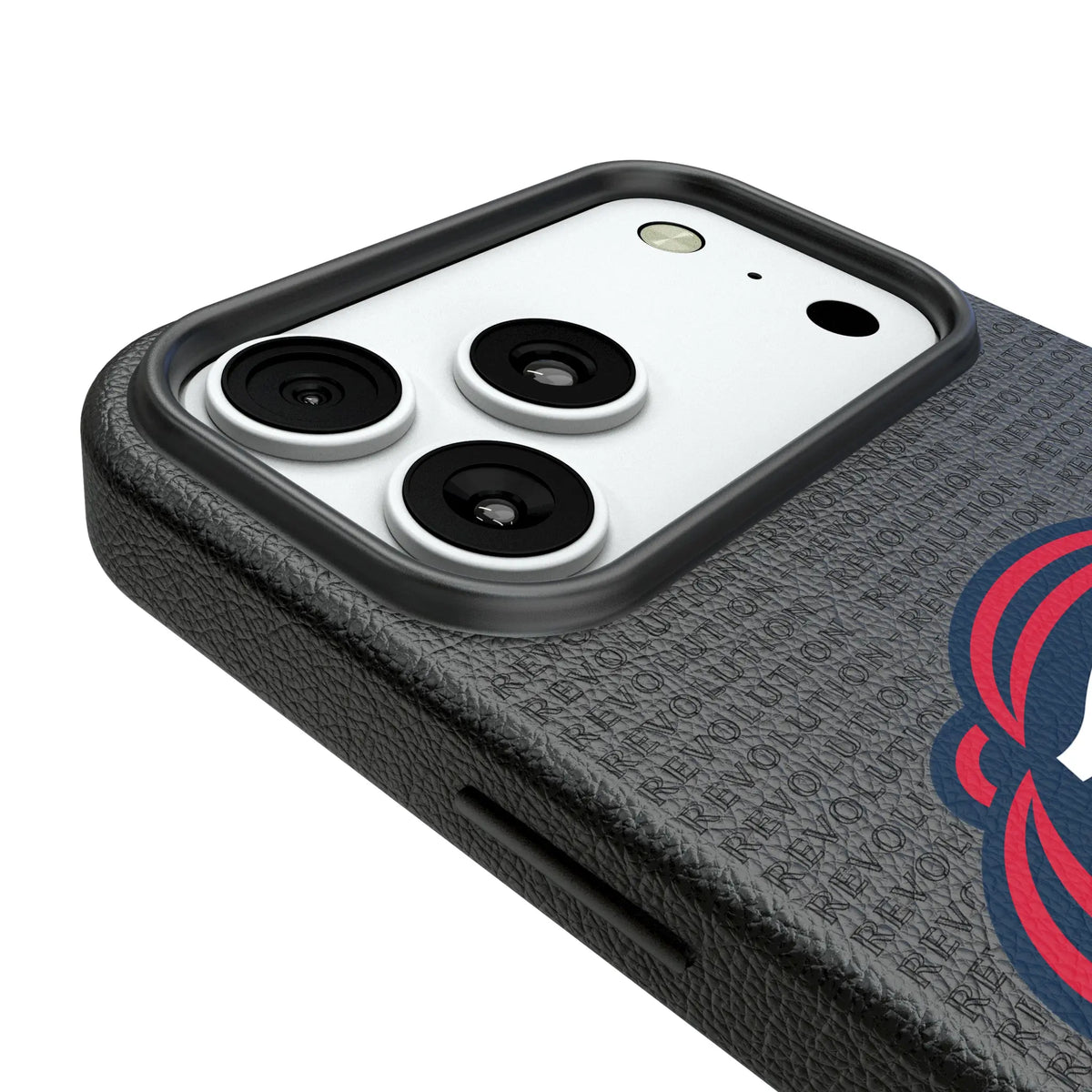 New England Revolution Text Backdrop MagSafe Compatible Phone Case for Apple iPhone