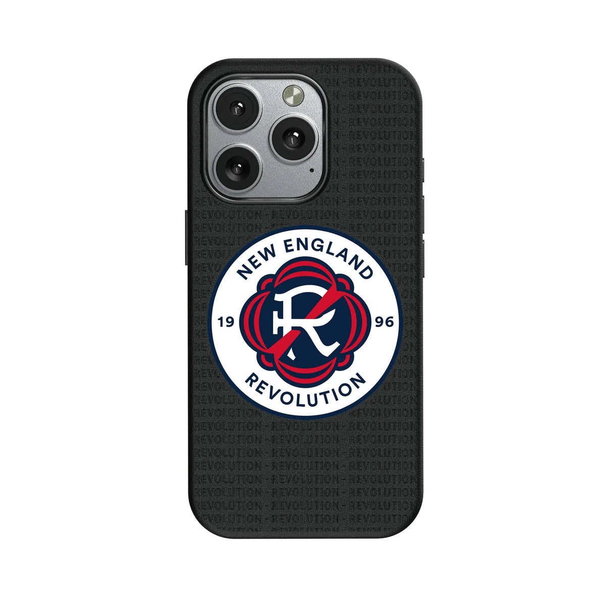 New England Revolution Text Backdrop MagSafe Compatible Phone Case for Apple iPhone