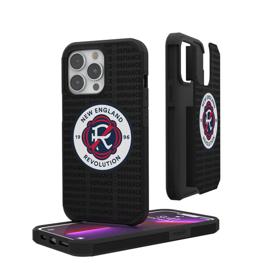 New England Revolution Text Backdrop Rugged Phone Case for Apple iPhone