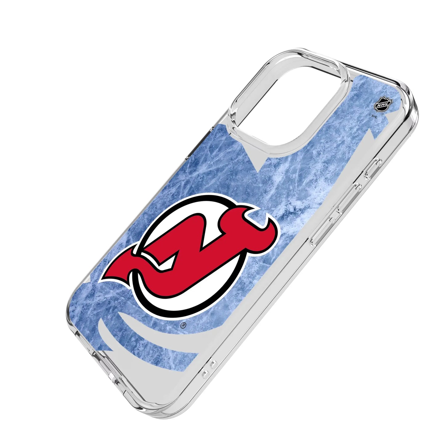 New Jersey Devils Ice Tilt Clear Phone Case for Apple iPhone
