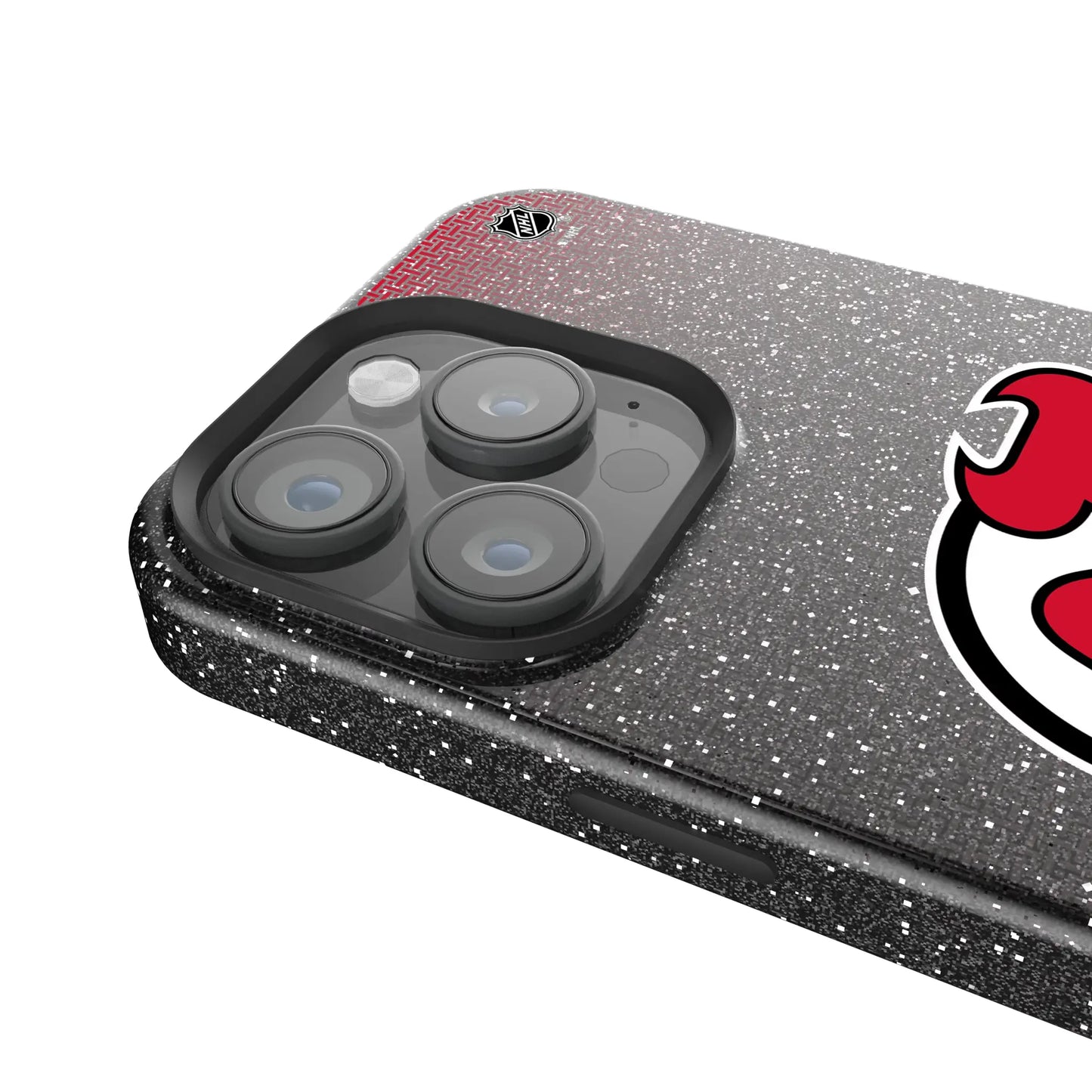 New Jersey Devils Linen Black Bling Phone Case for Apple iPhone