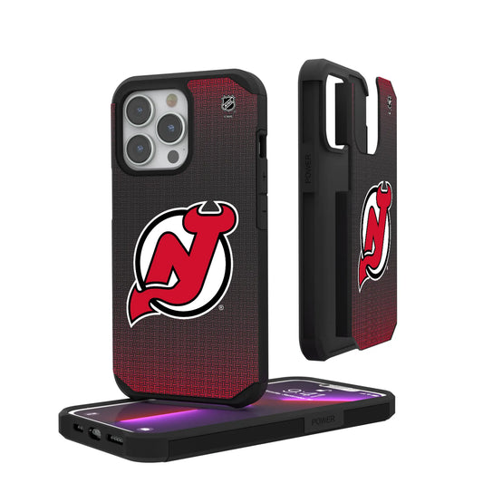 New Jersey Devils Linen Rugged Phone Case for Apple iPhone