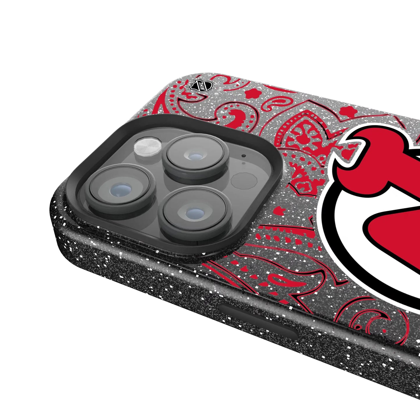 New Jersey Devils Paisley Black Bling Phone Case for Apple iPhone