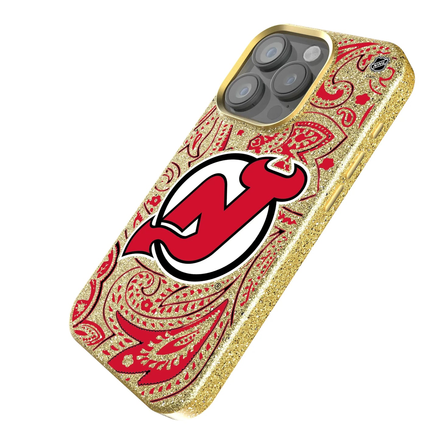 New Jersey Devils Paisley Bling Phone Case for Apple iPhone