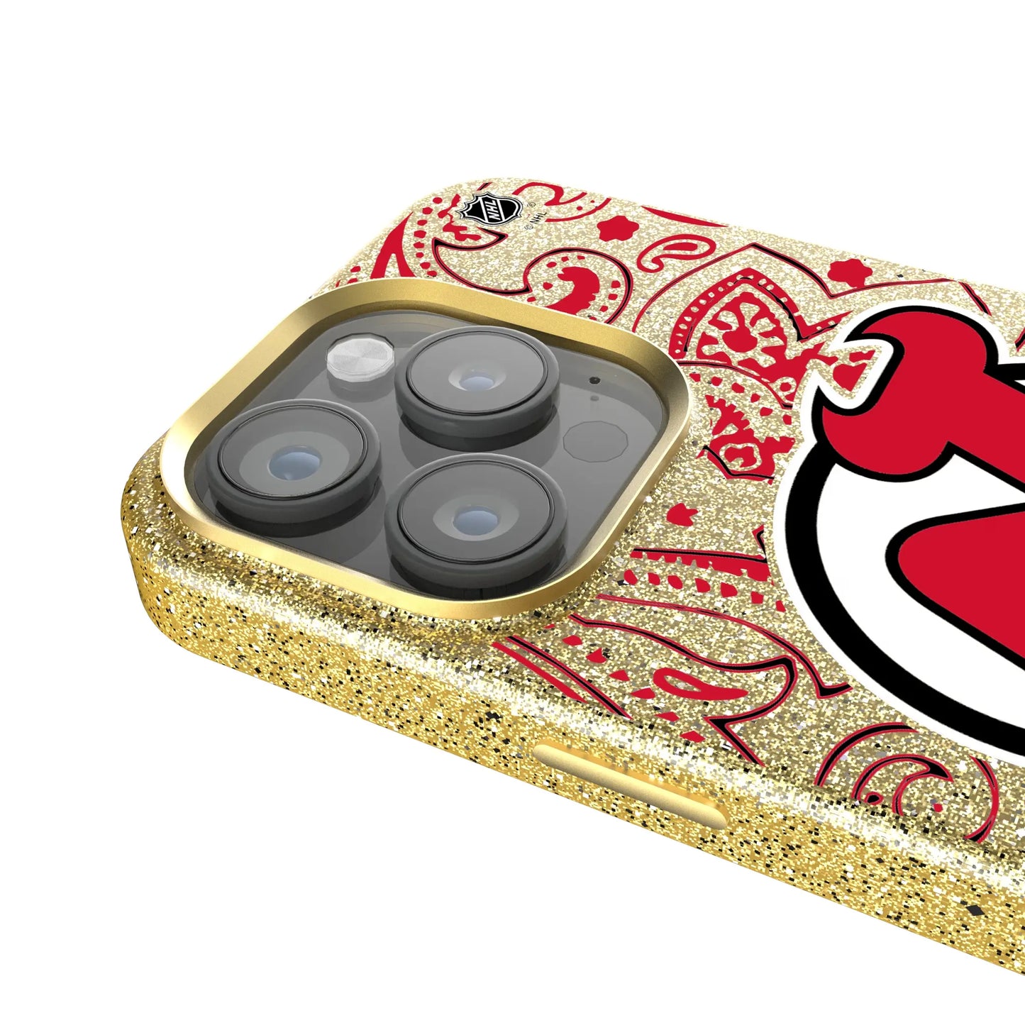 New Jersey Devils Paisley Bling Phone Case for Apple iPhone