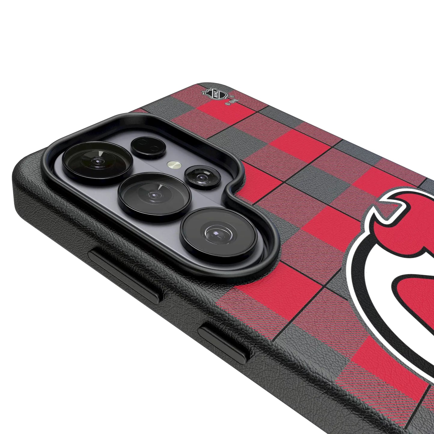 New Jersey Devils Plaid MagSafe Compatible Phone Case for Samsung Galaxy