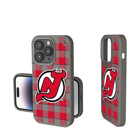 New Jersey Devils Plaid Soft Touch Phone Case for Apple iPhone