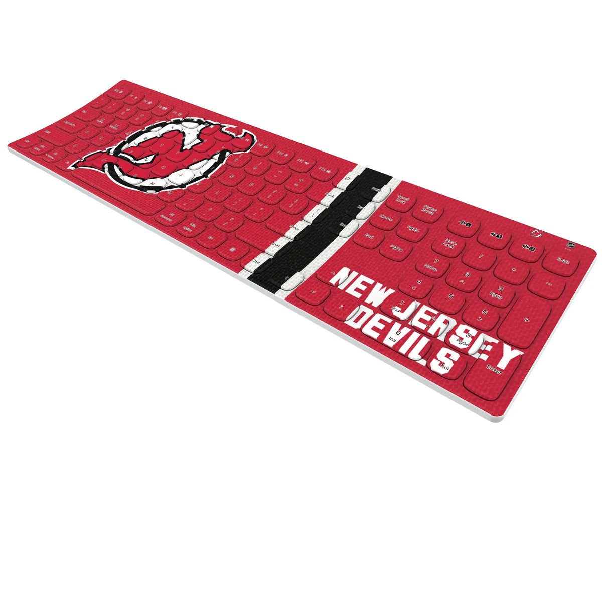New Jersey Devils Stripe Curved Wireless Keyboard