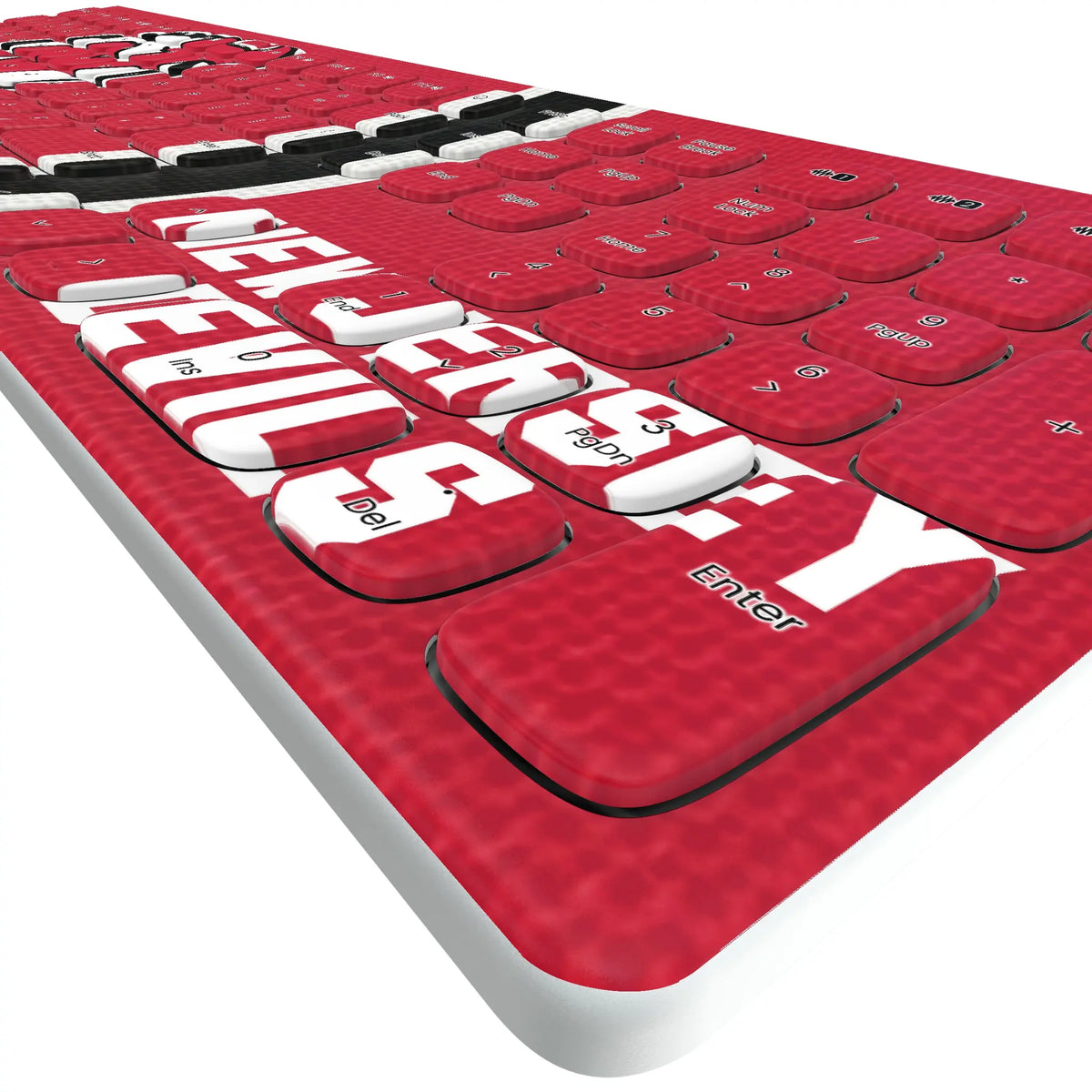 New Jersey Devils Stripe Curved Wireless Keyboard
