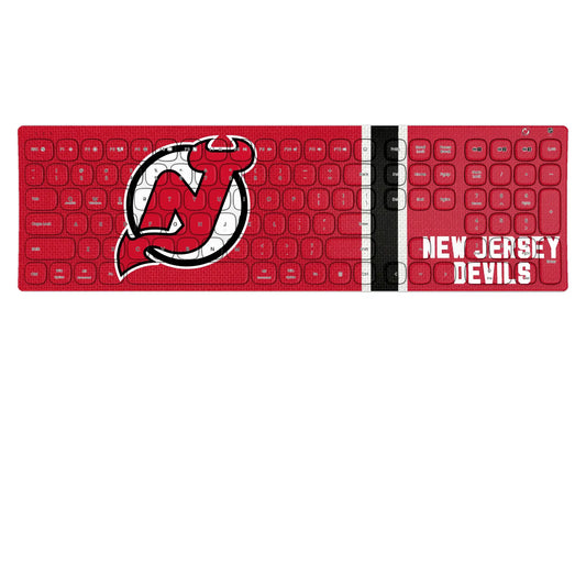 New Jersey Devils Stripe Curved Wireless Keyboard