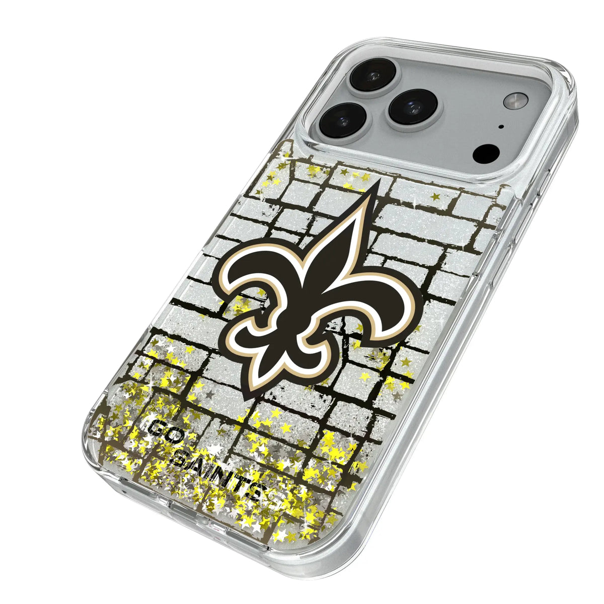 New Orleans Saints Brick Glitter Phone Case for Apple iPhone