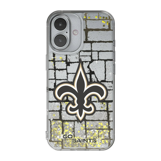 New Orleans Saints Brick Glitter Phone Case for Apple iPhone