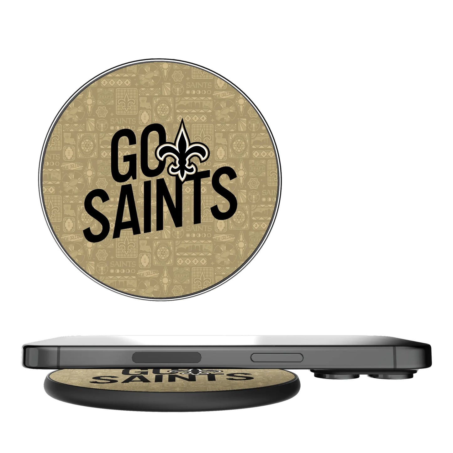 New Orleans Saints Deco 15-Watt Wireless Charger