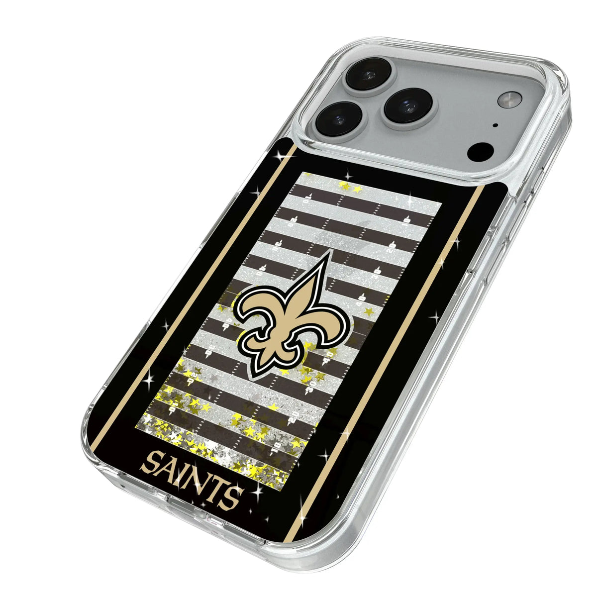 New Orleans Saints Field Glitter Phone Case for Apple iPhone
