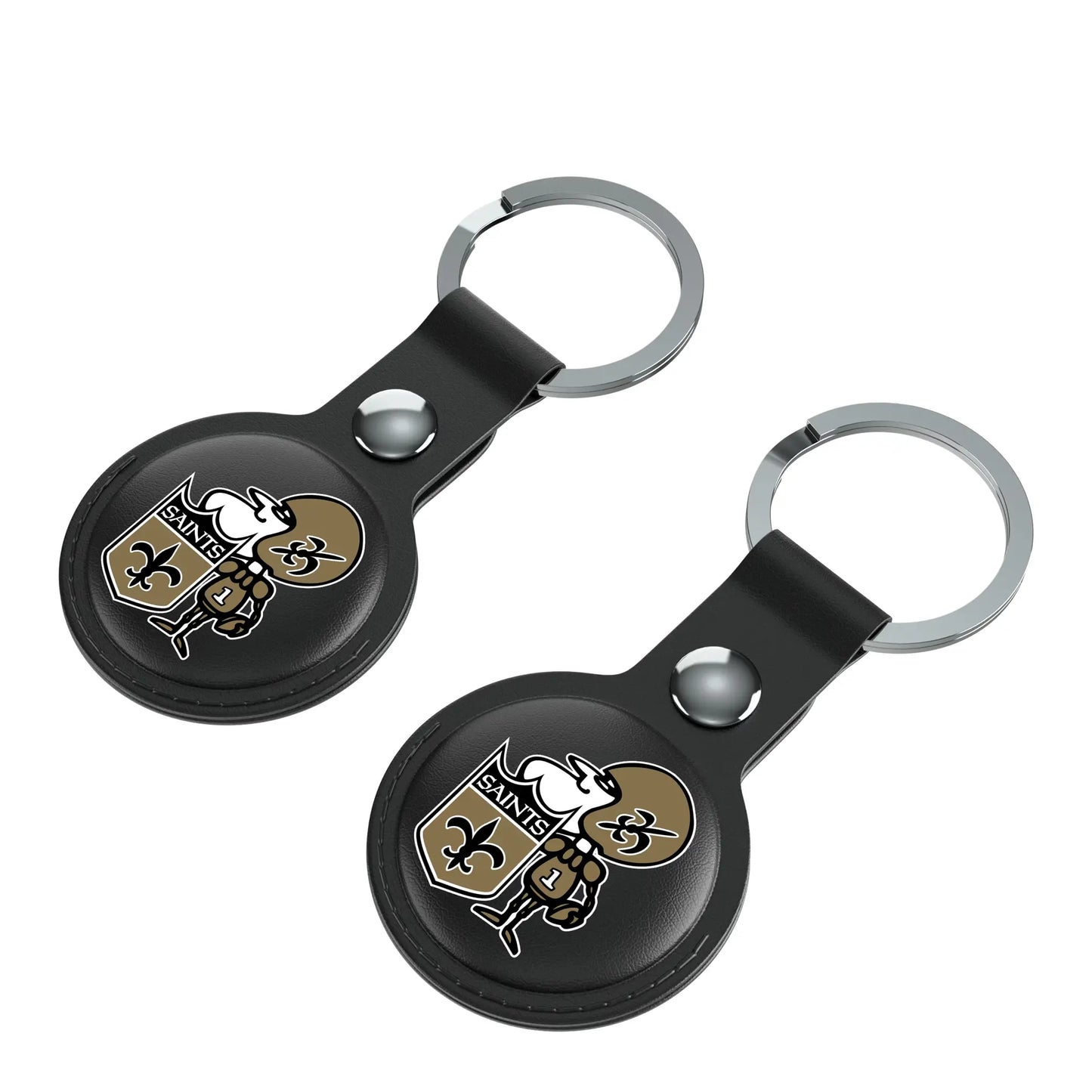 New Orleans Saints Historic Collection Insignia Black Airtag Holder 2-Pack