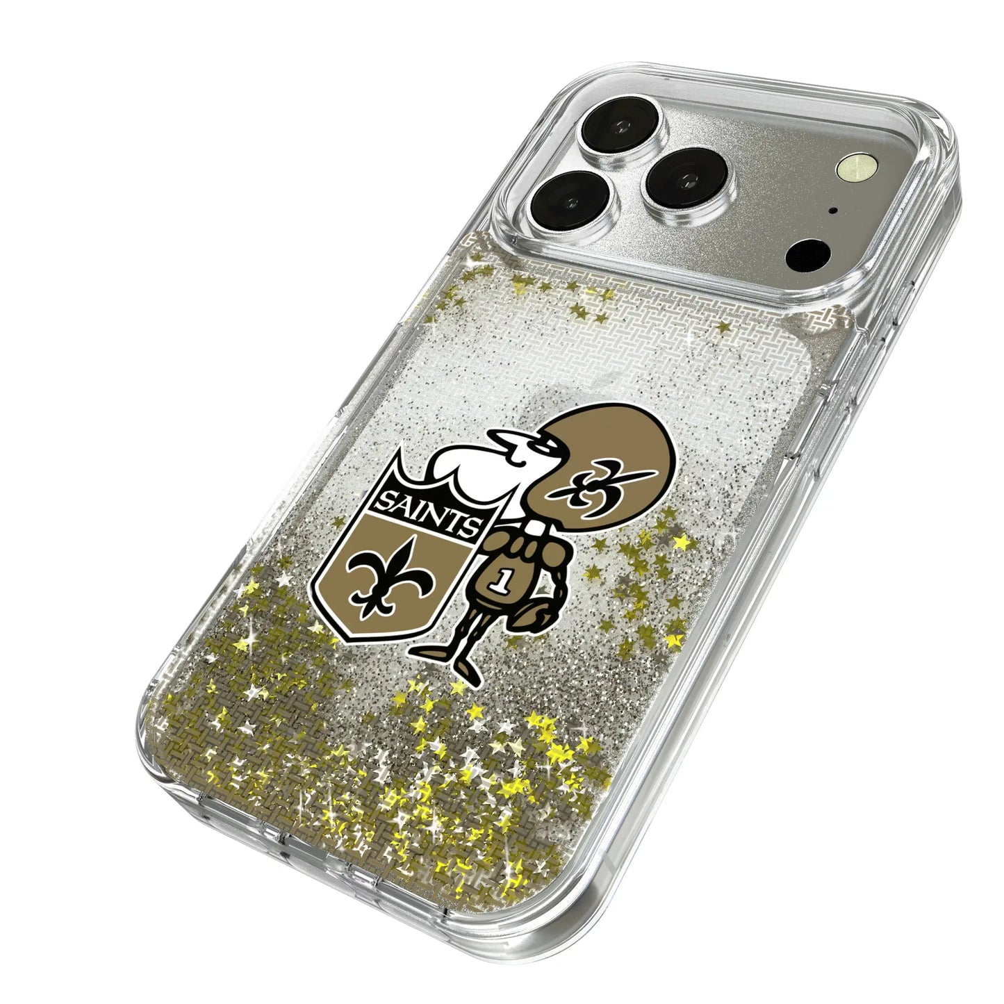 New Orleans Saints Historic Collection Linen Glitter Phone Case for Apple iPhone