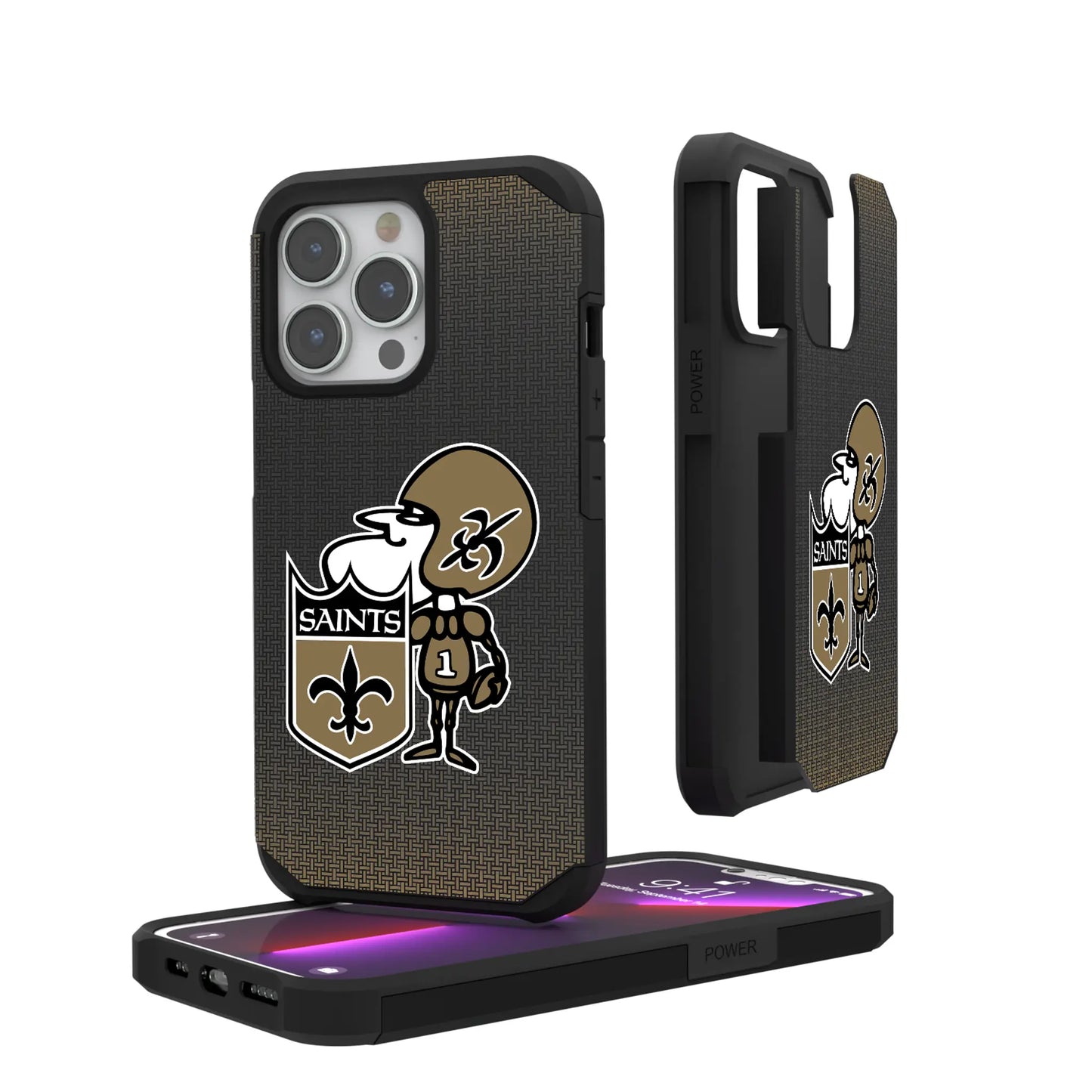 New Orleans Saints Historic Collection Linen Rugged Phone Case for Apple iPhone