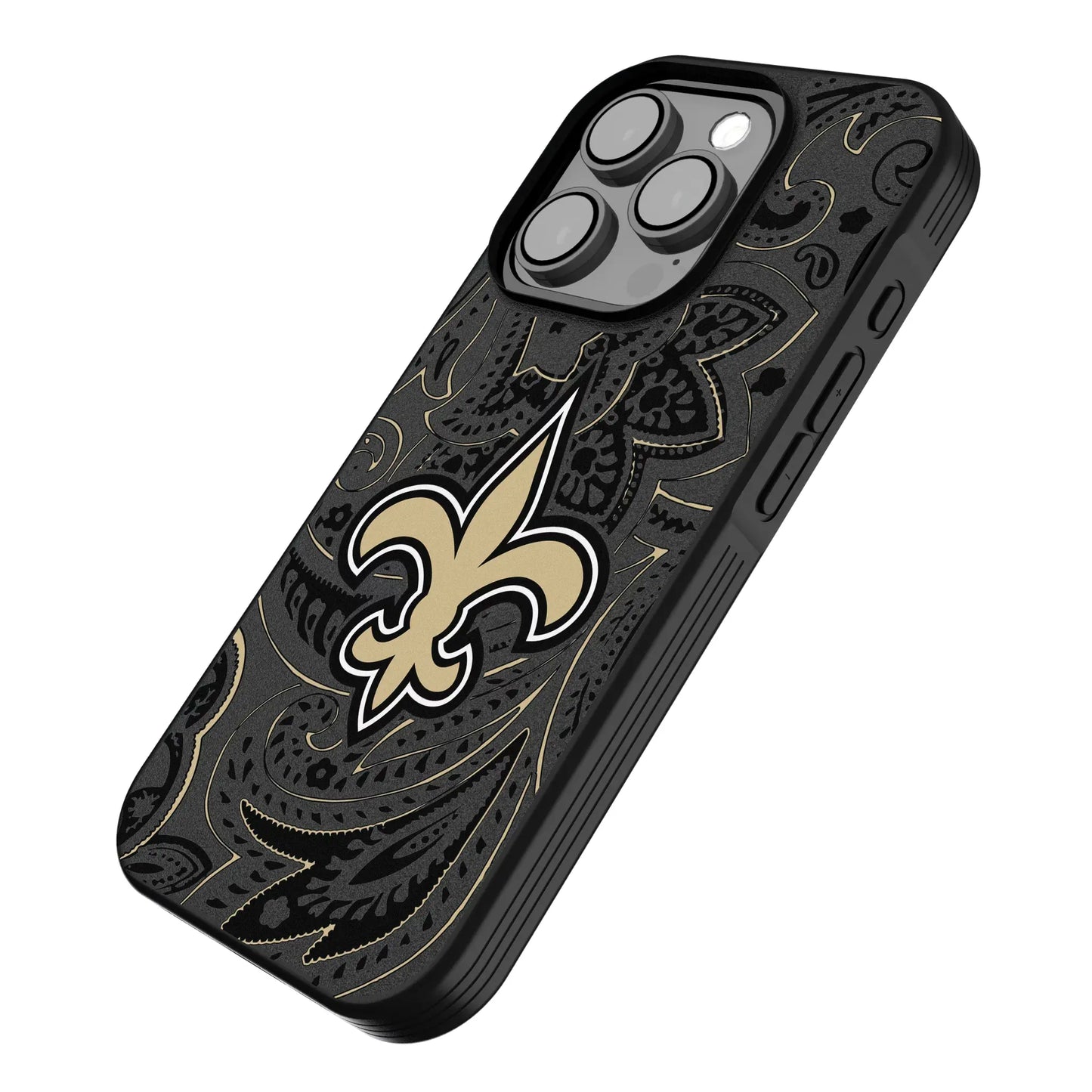 New Orleans Saints Paisley Bump Phone Case for Apple iPhone