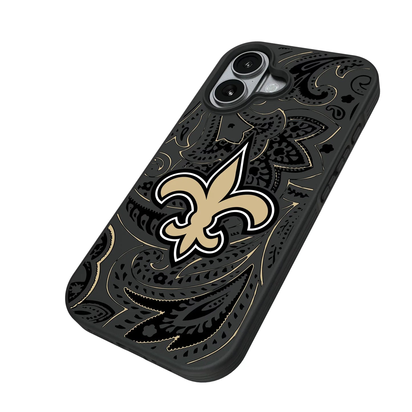 New Orleans Saints Paisley Bump Phone Case for Apple iPhone