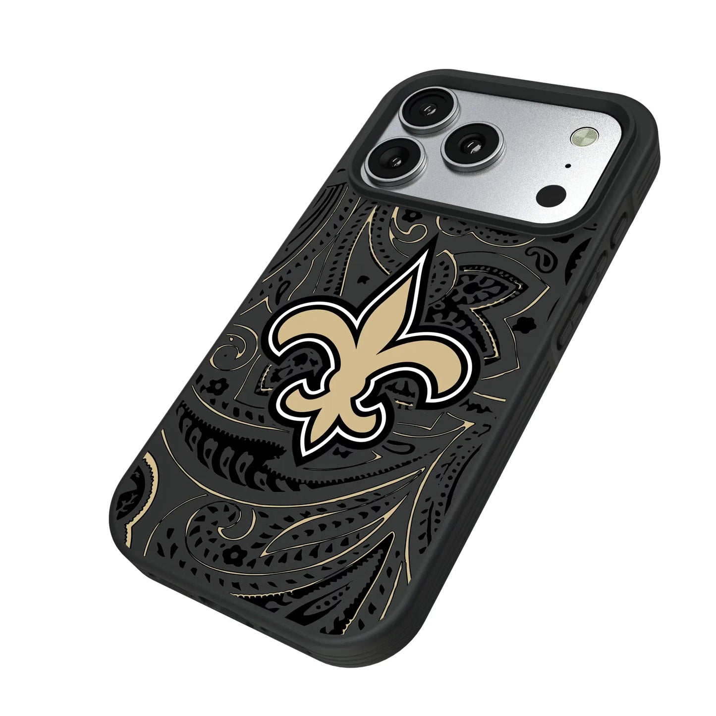 New Orleans Saints Paisley Bump Phone Case for Apple iPhone