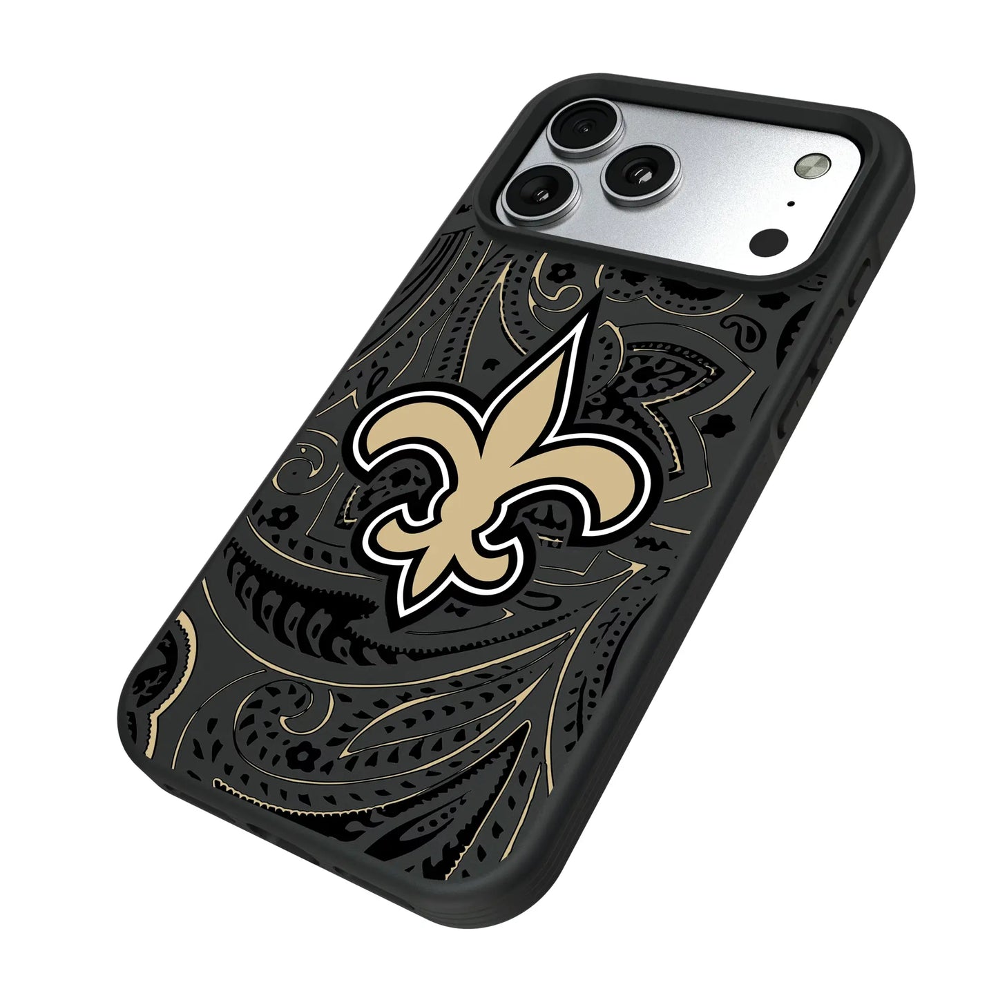 New Orleans Saints Paisley Bump Phone Case for Apple iPhone