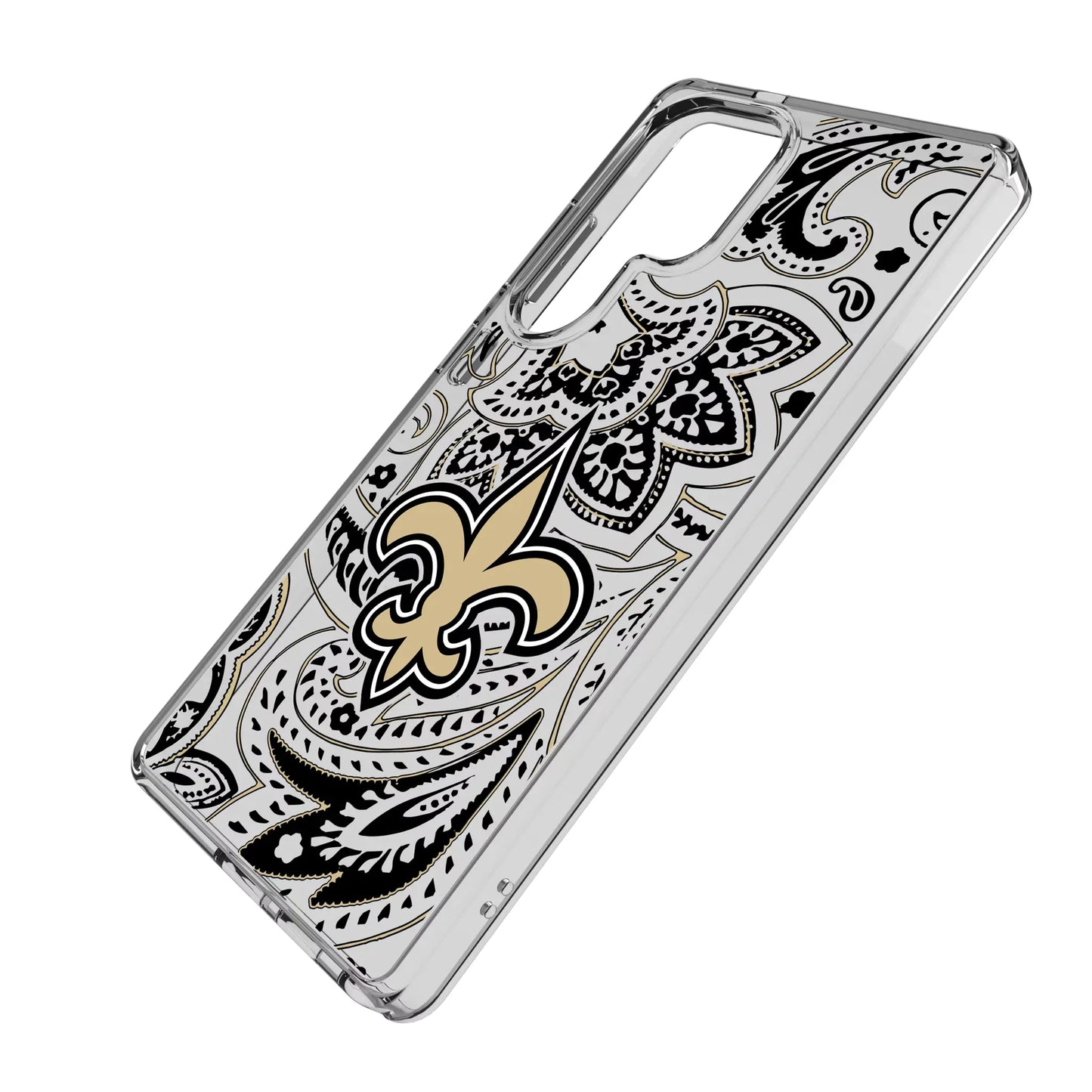New Orleans Saints Paisley Clear Phone Case for Samsung Galaxy