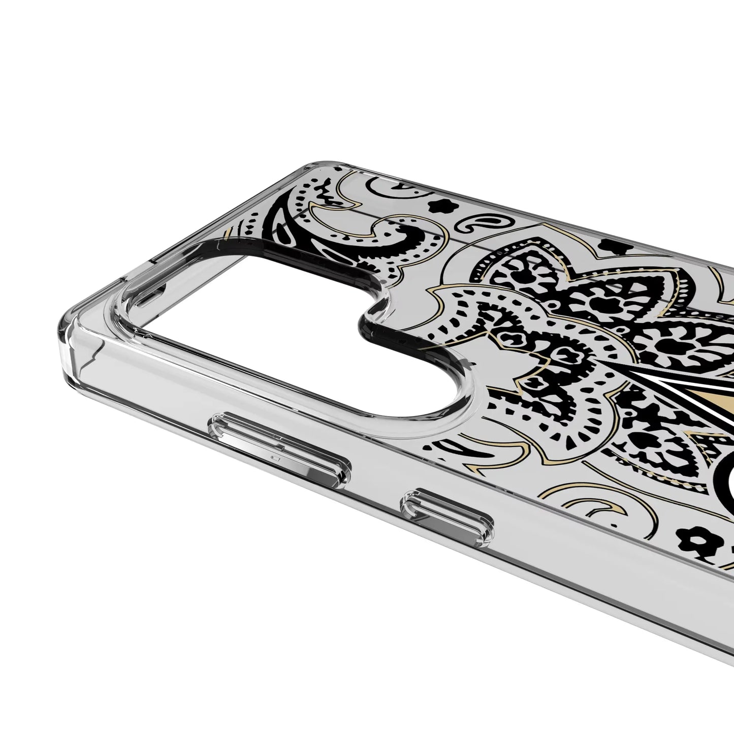 New Orleans Saints Paisley Clear Phone Case for Samsung Galaxy